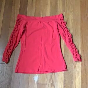 Express Off the Shoulder Red Top